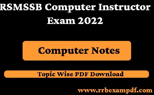 rsmssb computer instructor notes