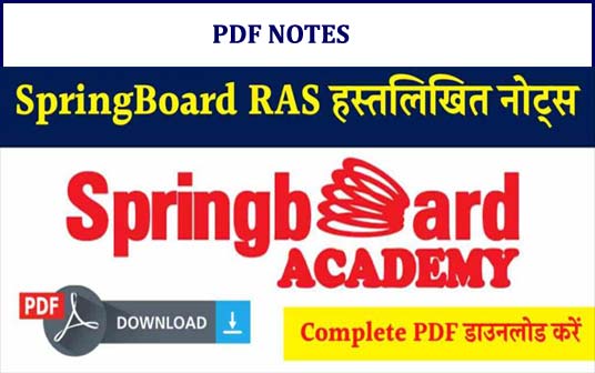 Springboard academy RAS Notes PDF