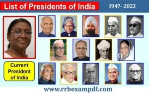 Read more about the article List of All Presidents of India from 1947 to 2023 अब तक के राष्ट्रपति
