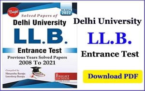 Read more about the article BRIGHT’S- Delhi University LLB Entrance Test Solved Papers PDF