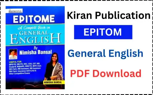 Kiran Epitom Objective English book PDF