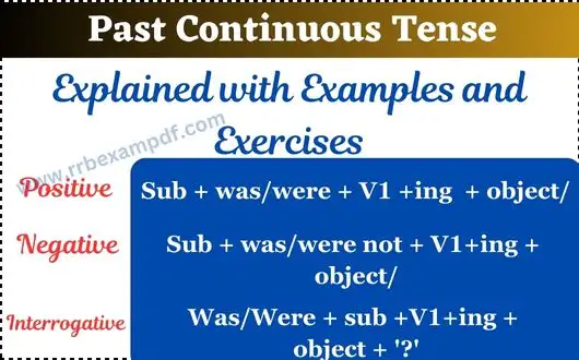 Past Continuous Tense with examples