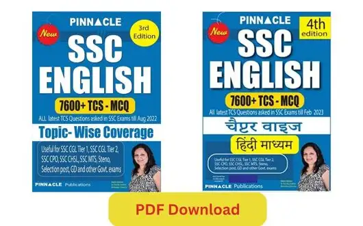 Pinnacle SSC English 7600+ TCS MCQ PDF