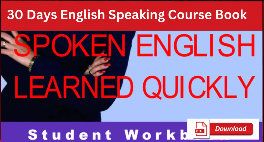 30 Days English Speaking Course Book PDF Free Download