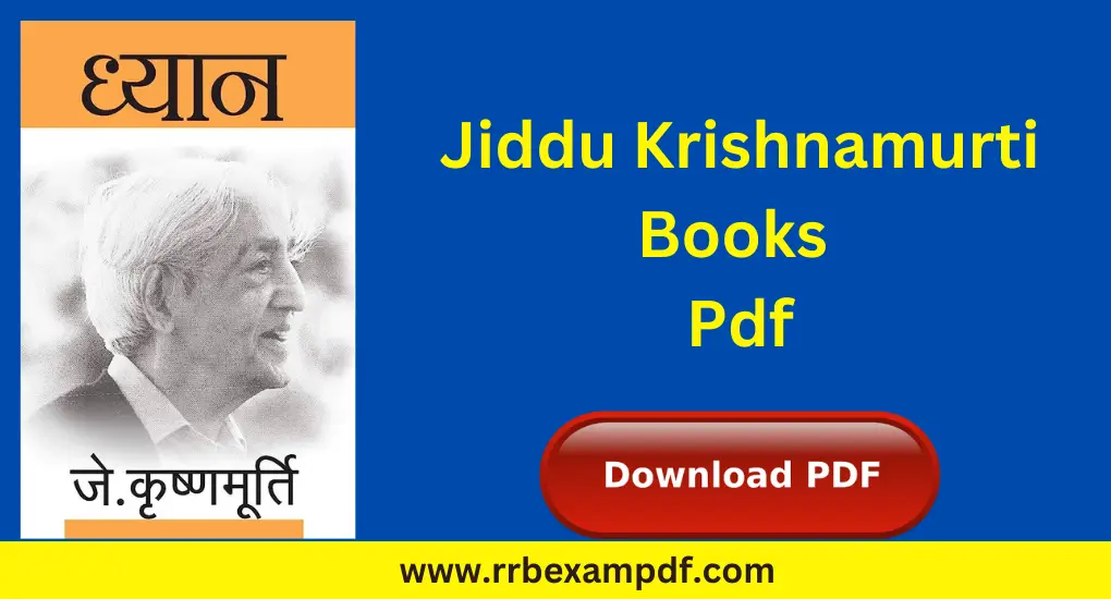Jiddu Krishnamurti Books Pdf