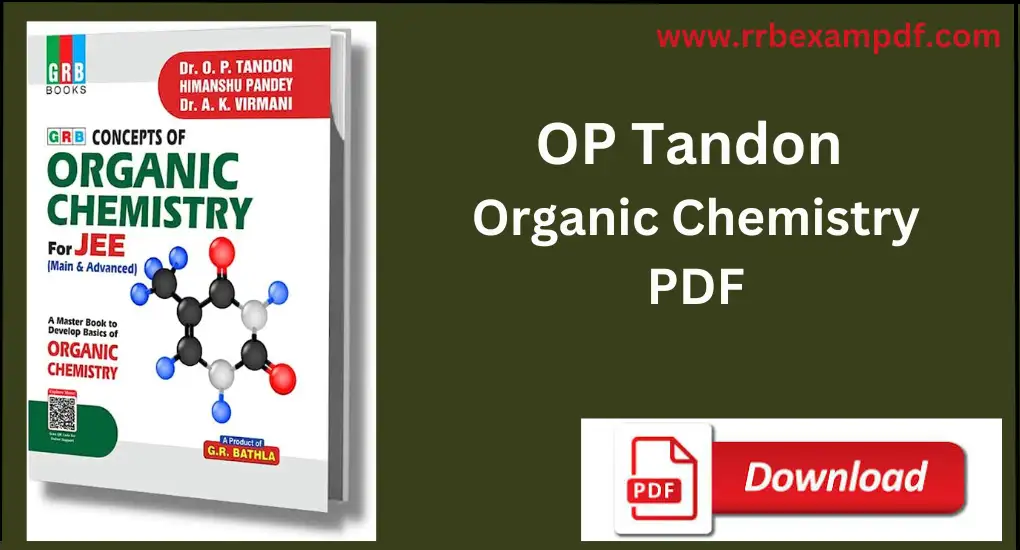 OP Tandon Organic Chemistry Pdf