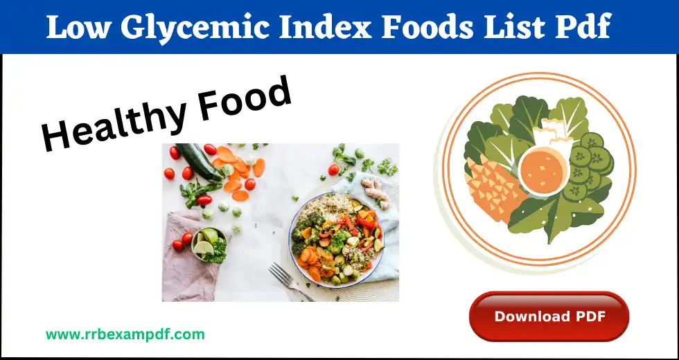 Low Glycemic Index Foods List Pdf