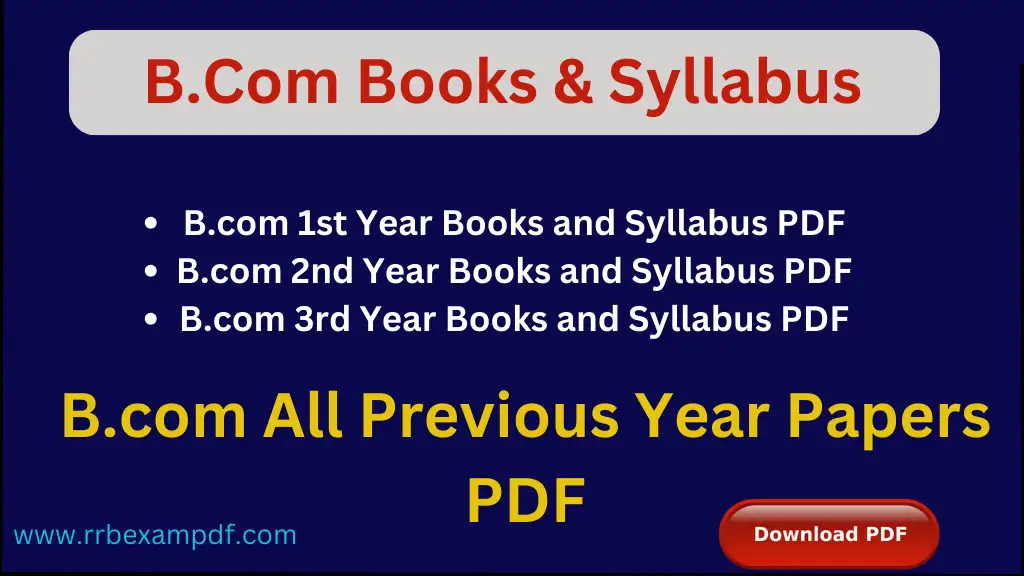 B.Com Books PDF Free Download