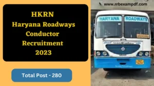 HKRN Haryana Roadways Conductor Recruitment 2023