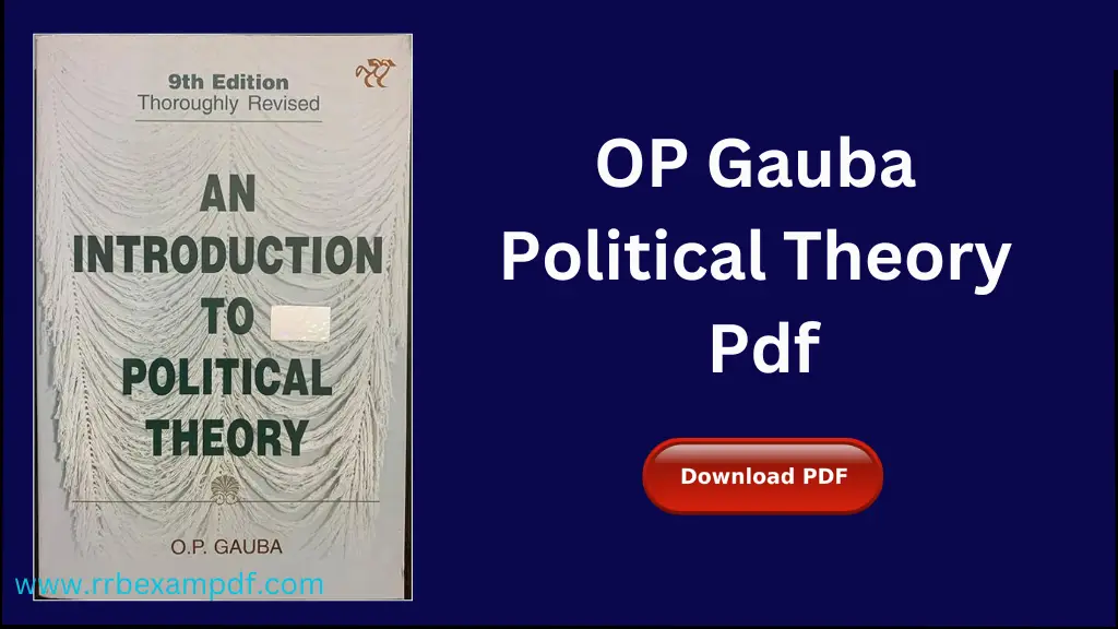 OP Gauba Political Theory Pdf