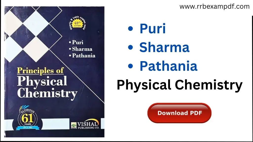 Puri Sharma Pathania Physical Chemistry book