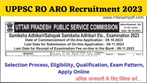 Read more about the article UPPSC RO ARO Recruitment 2023 Apply Online
