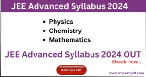 Read more about the article JEE Advanced 2024 (OUT) syllabus pdf