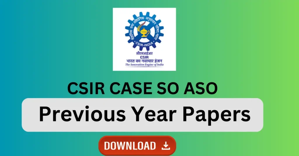 CSIR SO ASO Previous Year Paper PDF