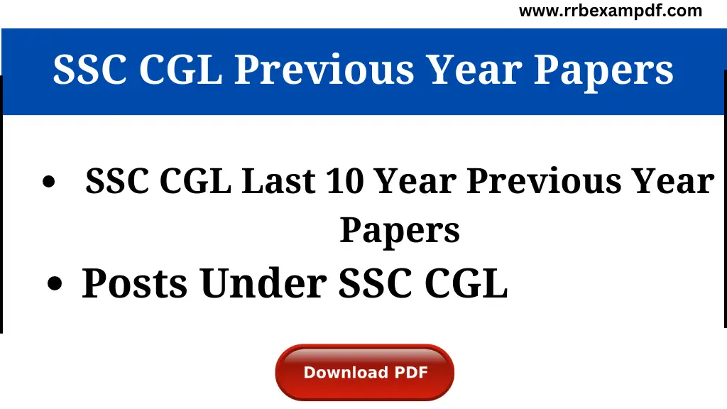 SSC CGL Previous year Paper