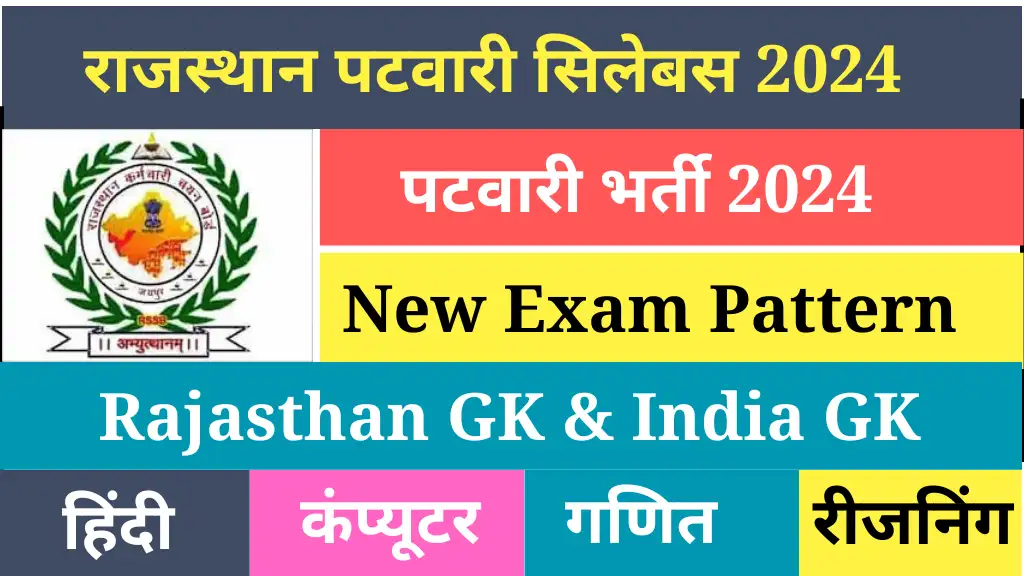 Rajasthan Patwari Syllabus 2024 PDF